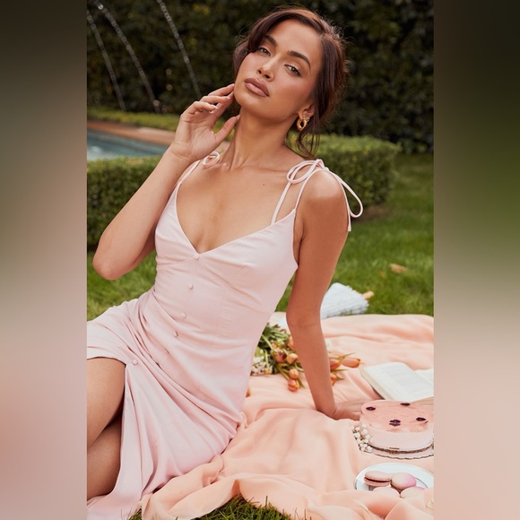 House of CB Cornelia Sun Dress in Blush (S) - Picture 2 of 10